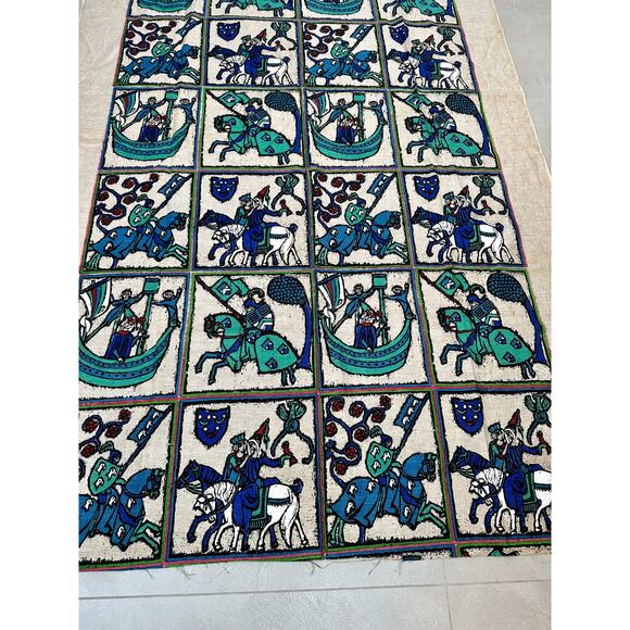 Vintage Unused Fabric Medieval Gothic Renaissance 4.3 Yards Cotton/Linen - Picture 2 of 2